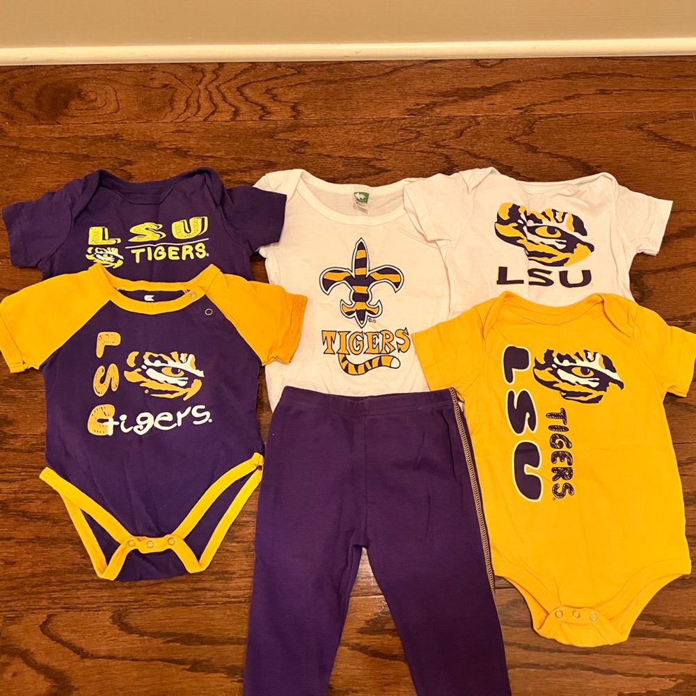 Lot of LSU Onsies, Size 3-6 Months